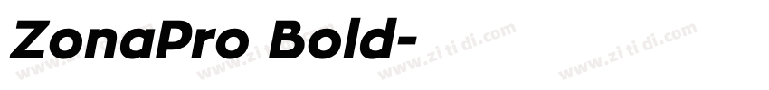 ZonaPro Bold字体转换